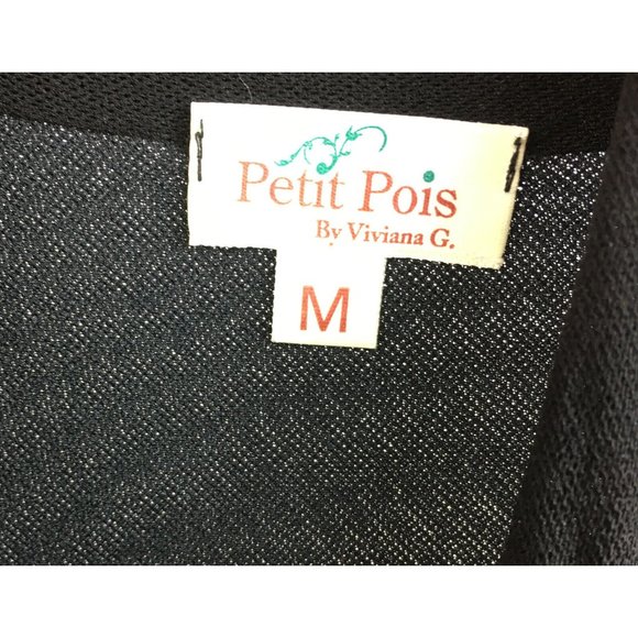 Sz M Petit Pois Viviana G Flapper Style 20s Zip Front Mesh Dress 90s Y2k Goth - Picture 5 of 5